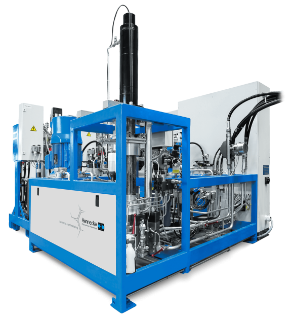 TOPLINE HT500evo - High-pressure piston metering machine for processing abrasive fillers in polyurethane systems