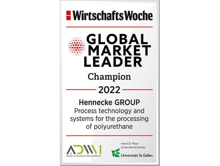 Hennecke GROUP continues to be the world market leader!